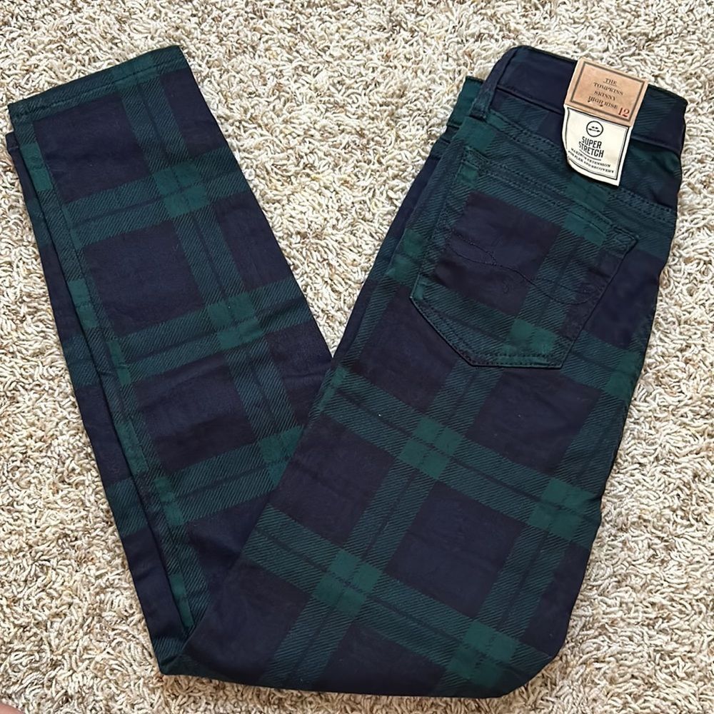 Polo Ralph Lauren - The Tompkins Skinny High Rise Plaid Jeans - Size 12